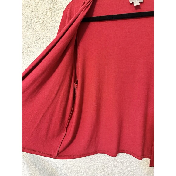 J. Jill‎ Wearever Collection Open Front Shawl Cardigan Sweater Large Red - Picture 7 of 11